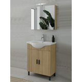 luna 55 slavonia oak έπιπλο μπάνιου πλήρες σετ