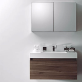 eco-100 πλήρες έπιπλο μπάνιου walnut μηχανισμός blum