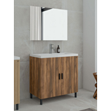 slim roma 80 amber baroque oak set έπιπλο μπάνιου