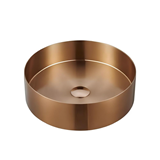 νιπτήρας πάγκου ροζ χρυσό inox pvd 40x12cm
