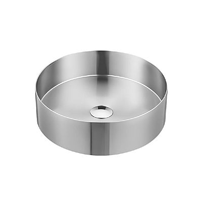νιπτήρας πάγκου ασημί inox pvd 40x12cm
