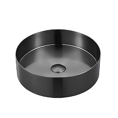 νιπτήρας πάγκου μαύρος inox pvd 40x12cm