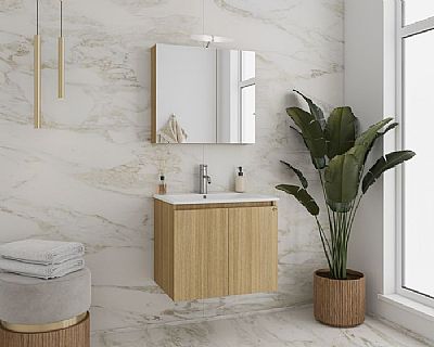 verona 60 slavonia oak set έπιπλο μπάνιου