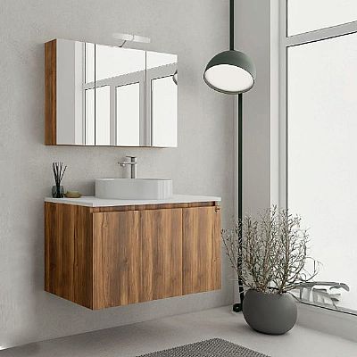 verona 100 white top - amber baroque oak set έπιπλο