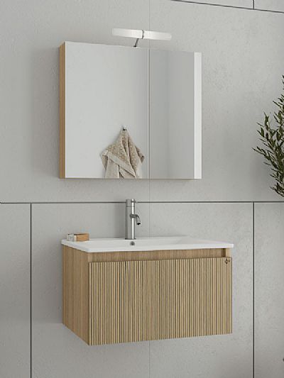 liberty 60 slavonia oak & strada set έπιπλο μπάνιου