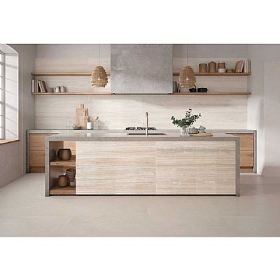 travertino wall white 40x120 matt rett.