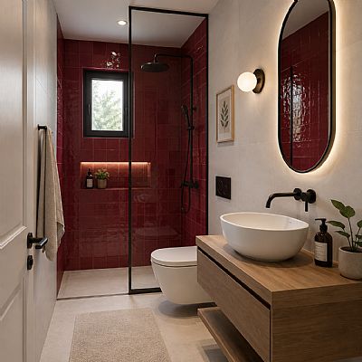 glossy red 20x20
